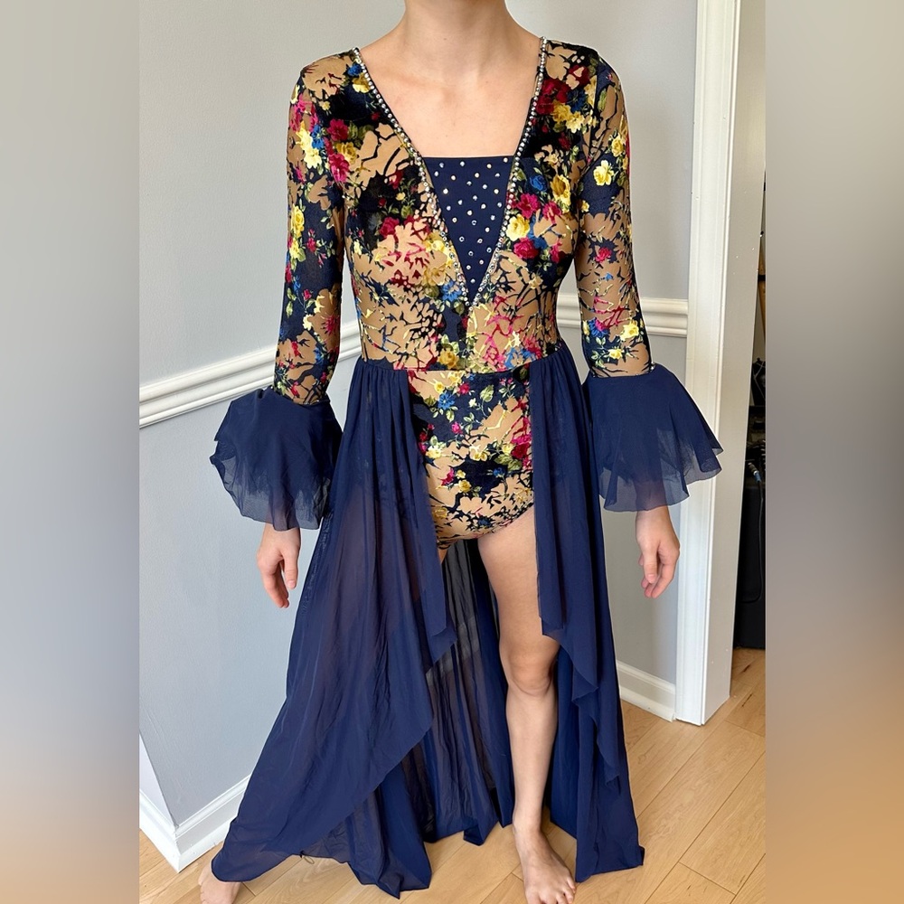 Multi color velvet costume
